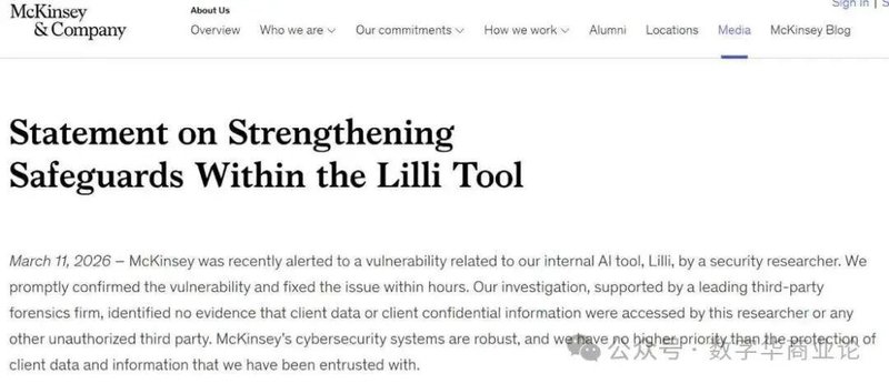  麦肯锡内部AI平台遭遇自主智能体入侵；事件细节揭开安全新挑战；企业应如何应对潜在风险。 IT技术 麦肯锡内部AI平台遭遇自主智能体入侵；事件细节揭开安全新挑战；企业应如何应对潜在风险。 IT技术