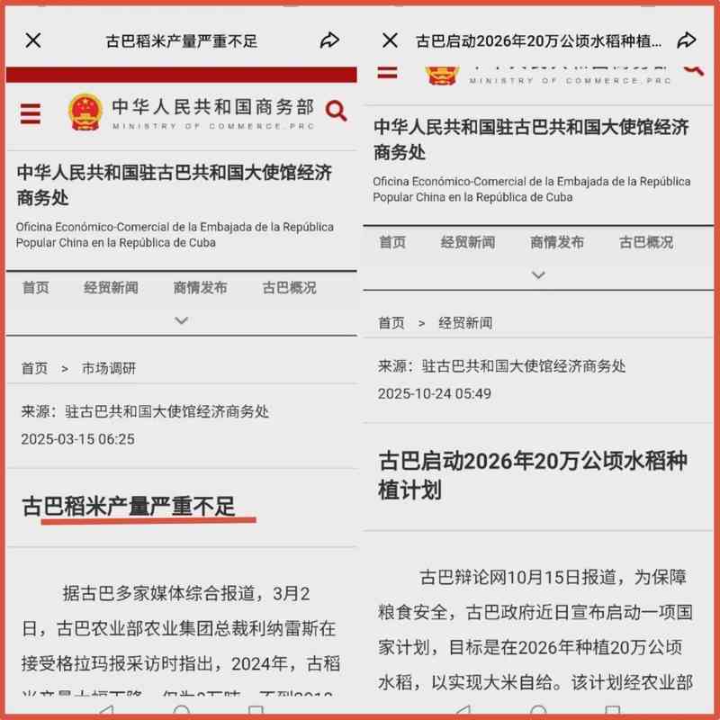  古巴粮食危局的结构性根源：基于计划经济体制的深度剖析 新闻