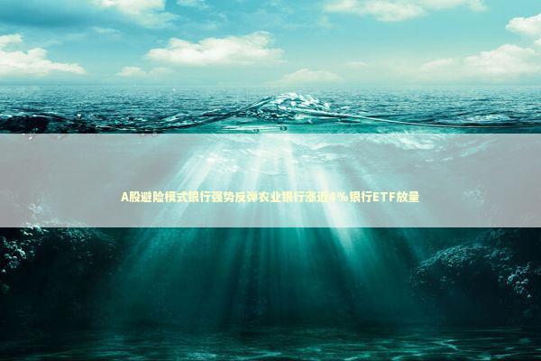 A股避险模式银行强势反弹农业银行涨近4%银行ETF放量 新闻