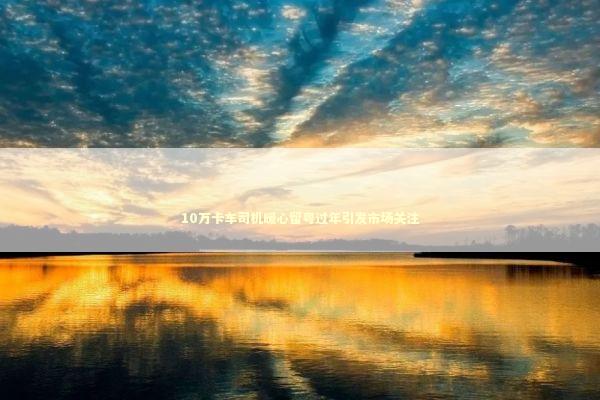 10万卡车司机暖心留粤过年引发市场关注 新闻