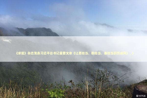 《求是》杂志发表习近平总书记重要文章《让愿担当、敢担当、善担当蔚然成风》_3 新闻