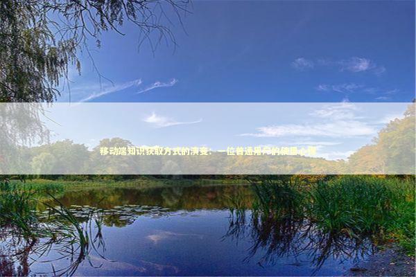 移动端知识获取方式的演变：一位普通用户的使用心得 IT技术